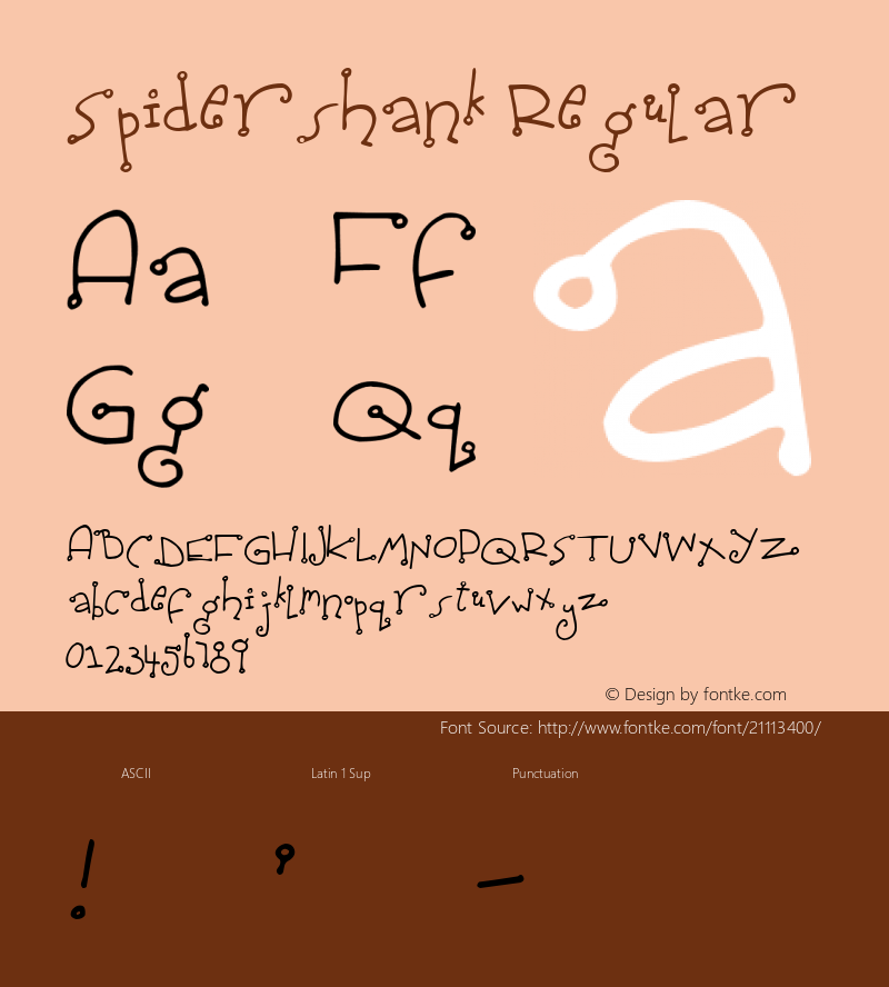 Spidershank The Over There Remix Font Sample