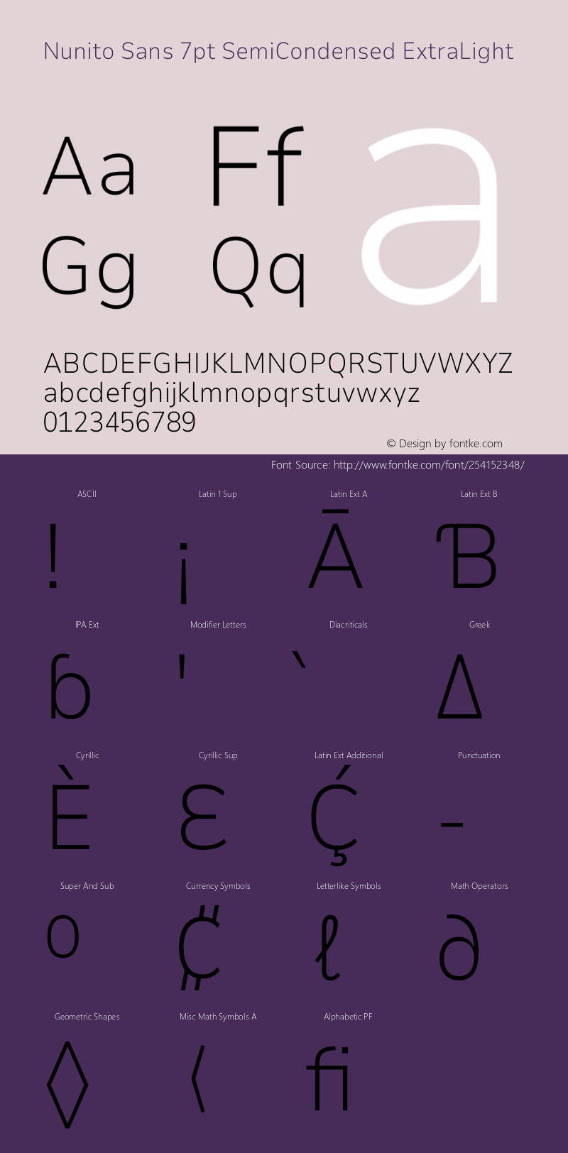 Nunito Sans 7pt SemiCondensed ExtraLight Version 3.101;gftools[0.9.27]图片样张