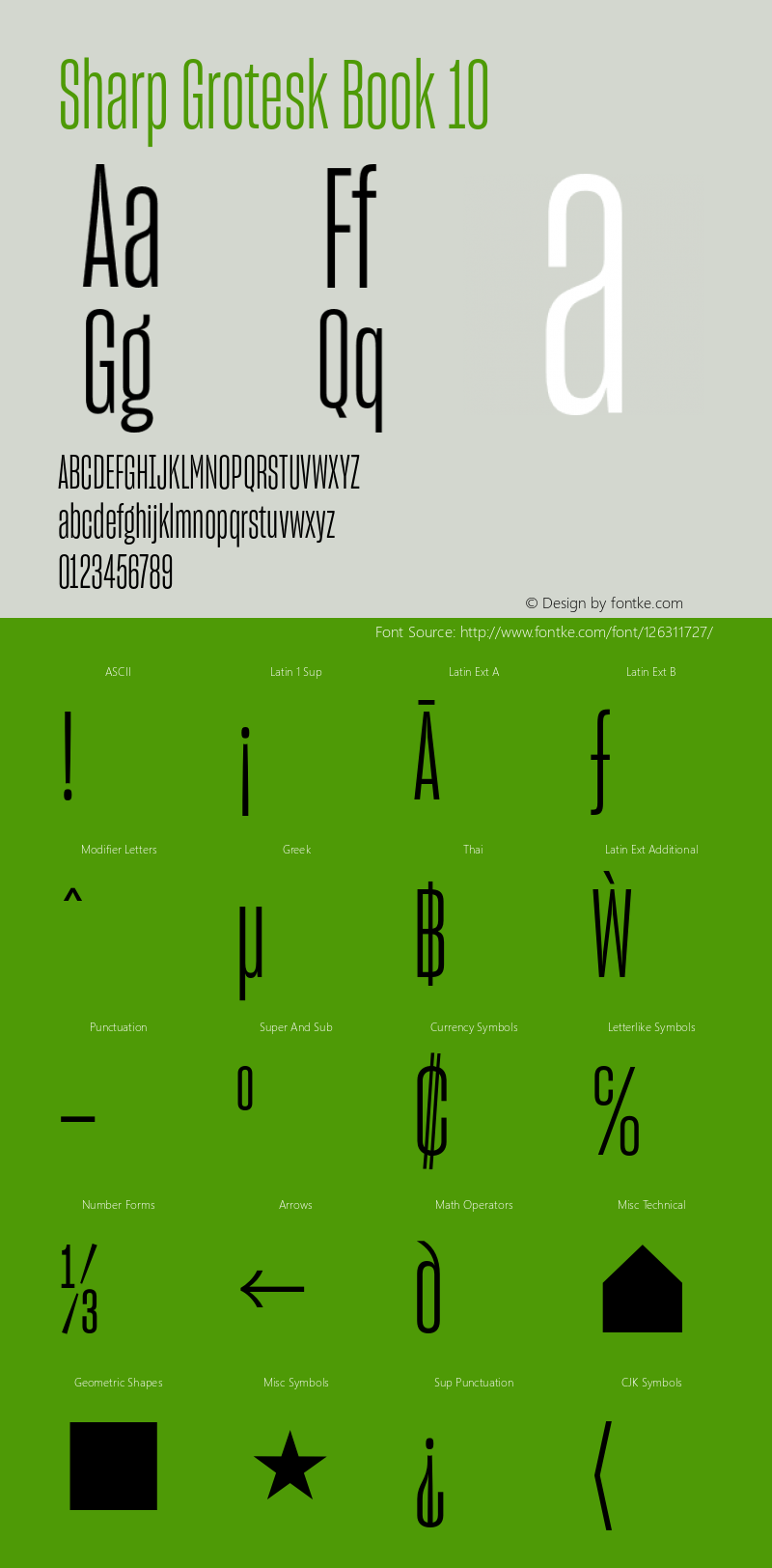 Sharp Grotesk Book 10 Version 1.003 Font Sample