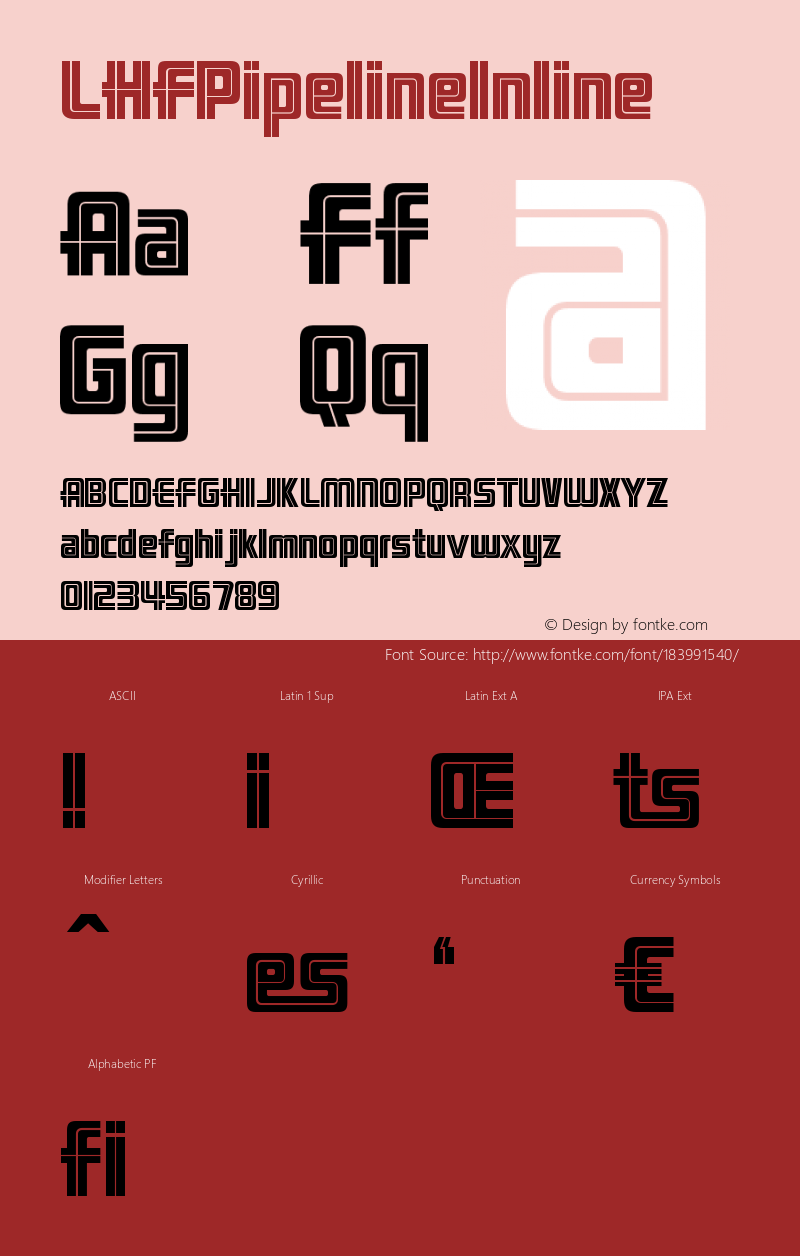 ☞LHF Pipeline Inline (1.1) #License#;com.myfonts.letterheadfonts.lhf-pipeline.inline.wfkit2.3QJT图片样张