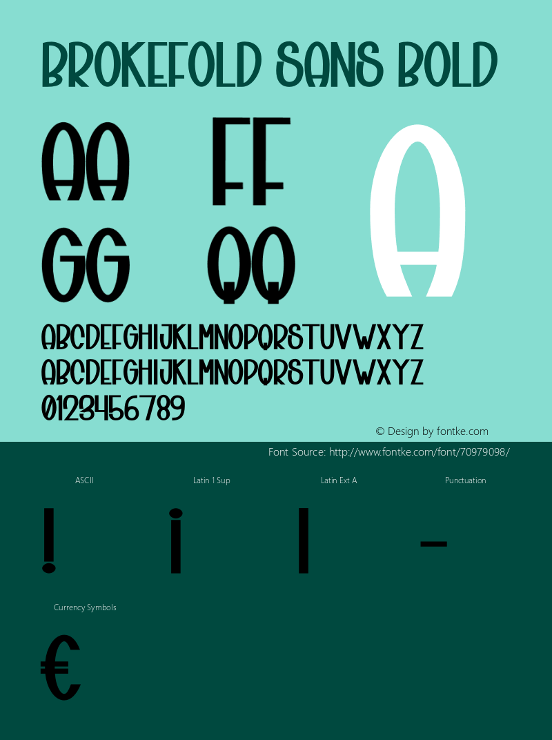 Brokefold Sans Bold Version 1.00;July 25, 2020;FontCreator 13.0.0.2668 64-bit Font Sample