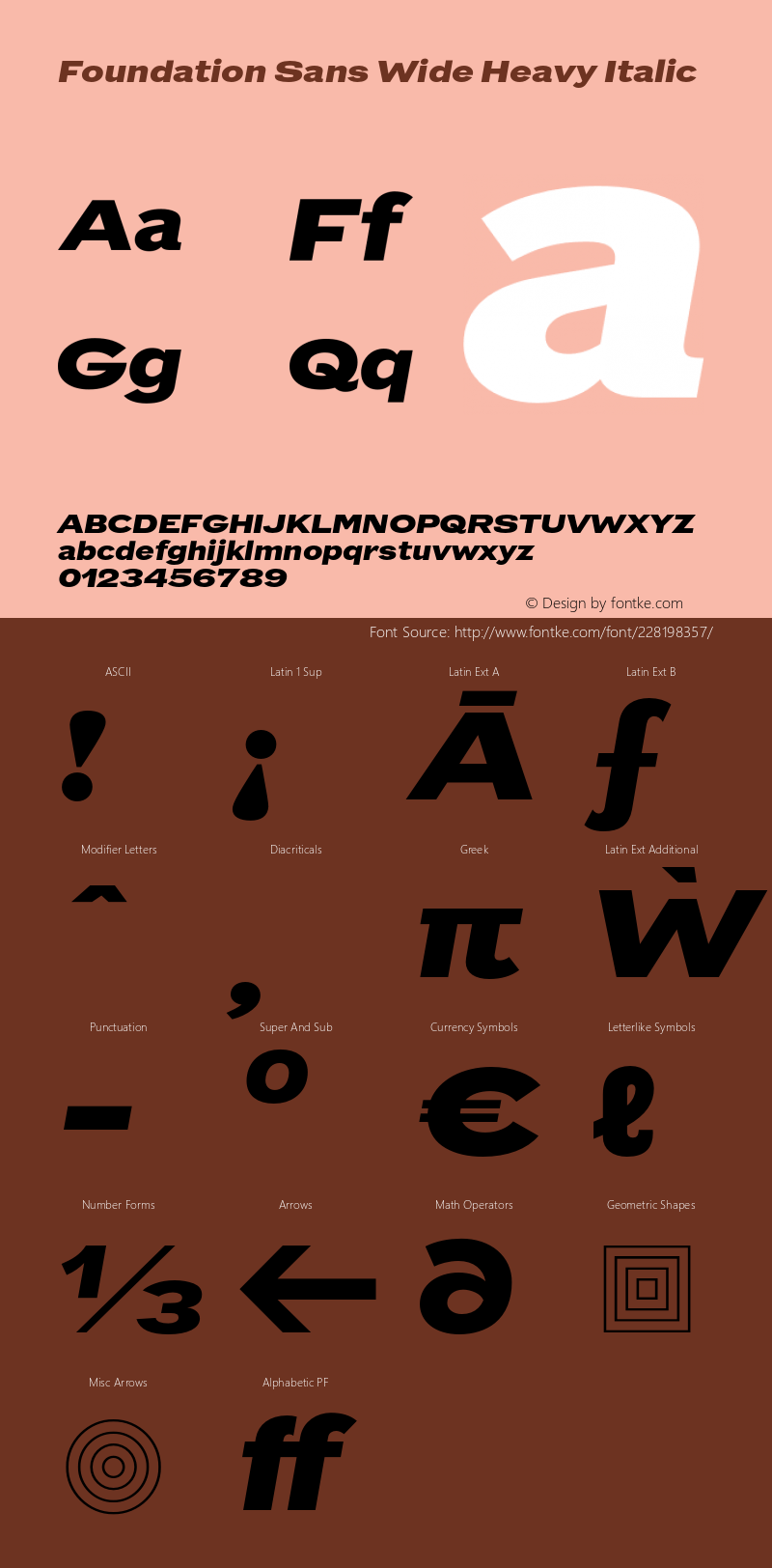 FoundationSansWide-HeavyItalic Version 1.001图片样张