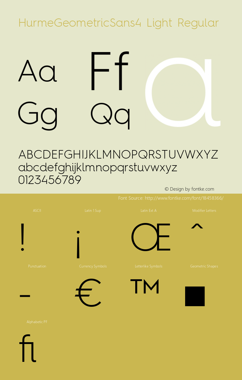 HurmeGeometricSans4 Light Regular Version 1.001 Font Sample