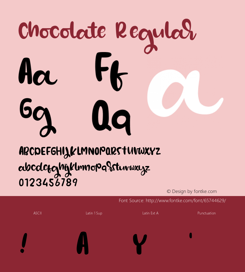 Chocolate Version 1.003;Fontself Maker 3.5.1 Font Sample