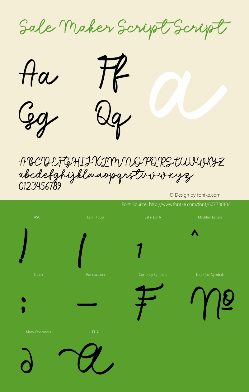 Sale Maker Script Script Version 1.00;March 26, 2020;FontCreator 11.5.0.2422 64-bit Font Sample