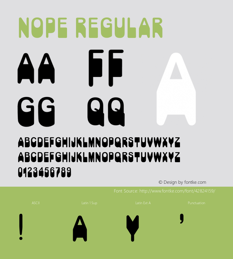 Nope Version 1.003;Fontself Maker 3.3.0 Font Sample