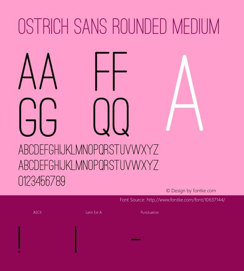 Ostrich Sans Rounded Medium Version 1.001 Font Sample