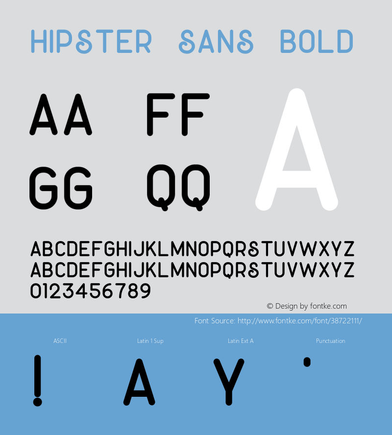 Hipster Sans Bold Version 1.002;Fontself Maker 3.3.0 Font Sample