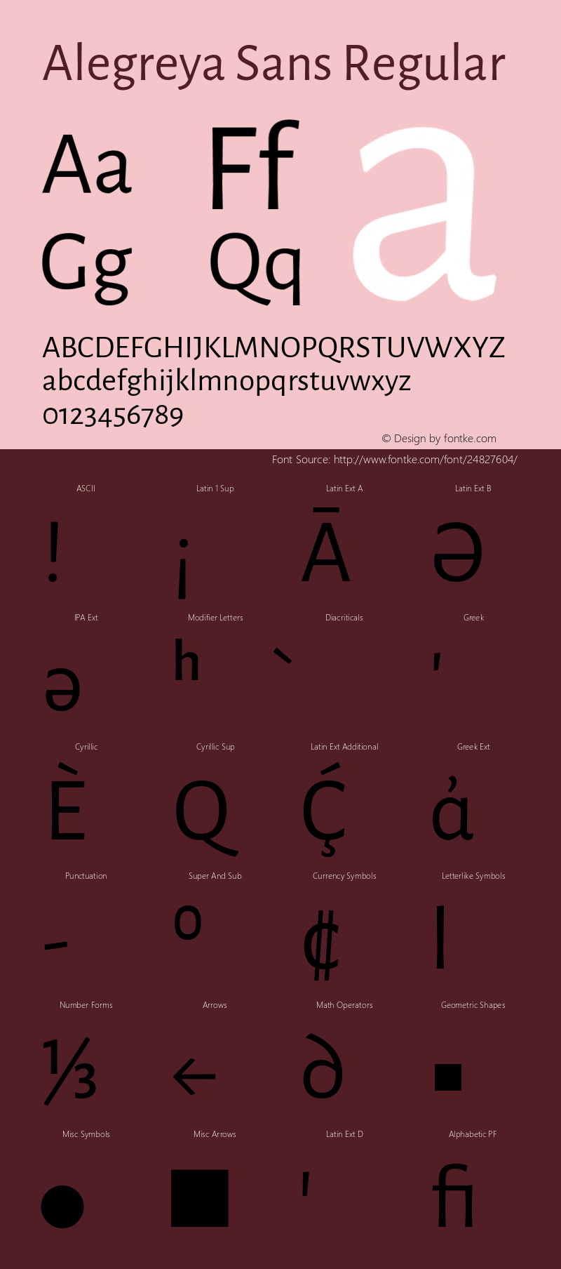 Alegreya Sans Regular Version 2.004; ttfautohint (v1.6) Font Sample