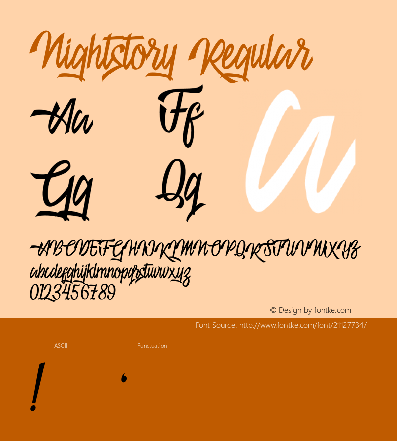 Nightstory  Font Sample