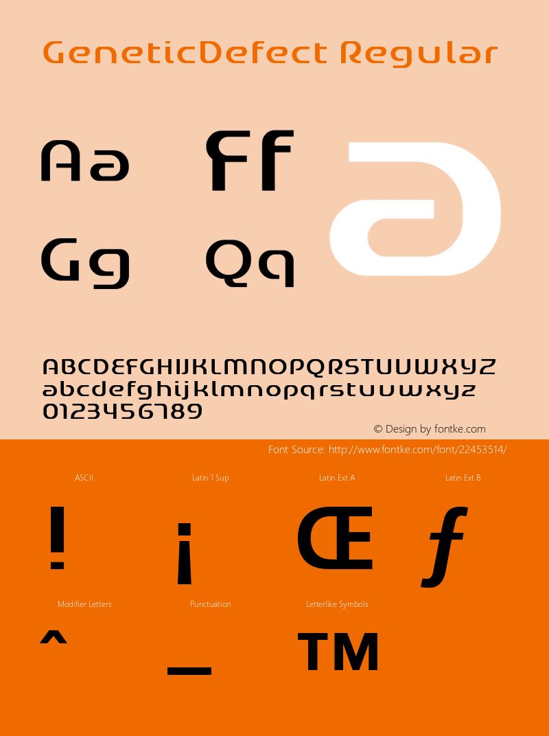 GeneticDefect Macromedia Fontographer 4.1.5 5/2/03 Font Sample