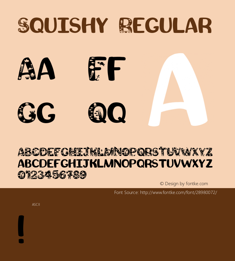 Squishy Regular  Font Sample