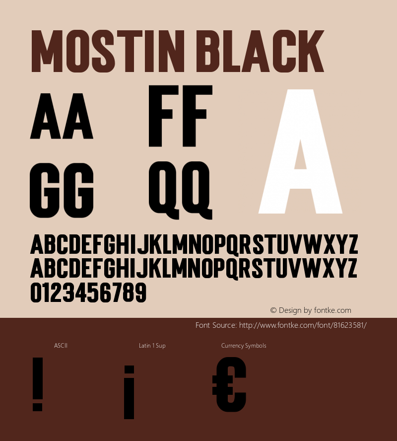 Mostin-Black Version 1.000 Font Sample