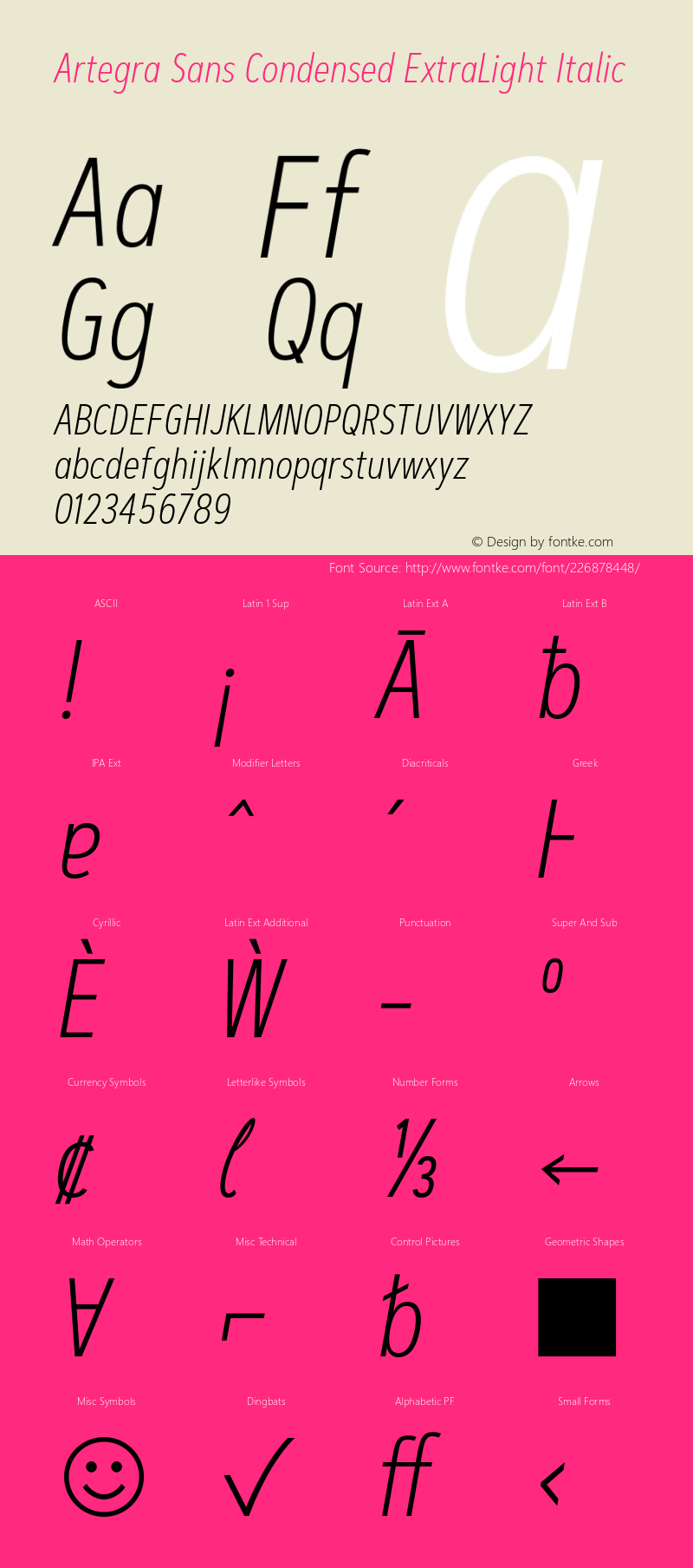 ArtegraSansCondensed-ExtLtIta Version 1.00;com.myfonts.easy.artegra.artegra-sans.cond-extralight-italic.wfkit2.version.4Knb图片样张