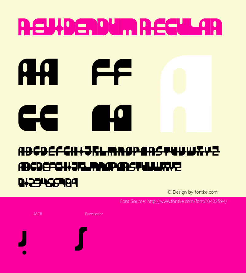 Revidendum Regular Version 1.4 Font Sample