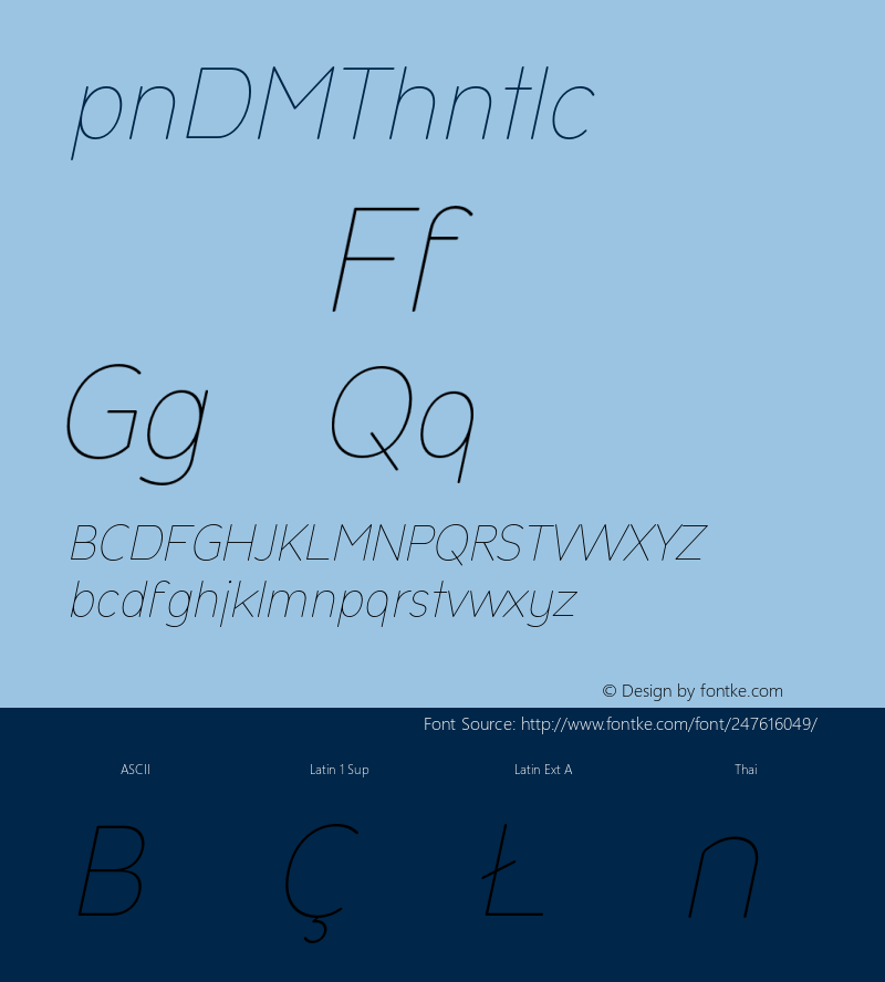 Opun DEMO Thin Italic Version 1.04图片样张