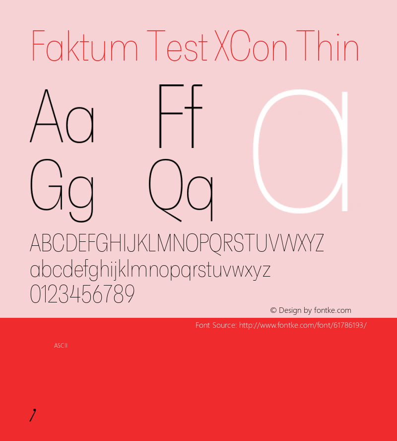 Faktum Test XCon Thin Version 1.001;PS 001.001;hotconv 1.0.88;makeotf.lib2.5.64775 Font Sample