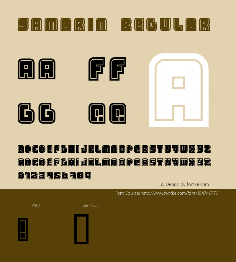 samarin Regular Fenotypefaces 2002 Font Sample