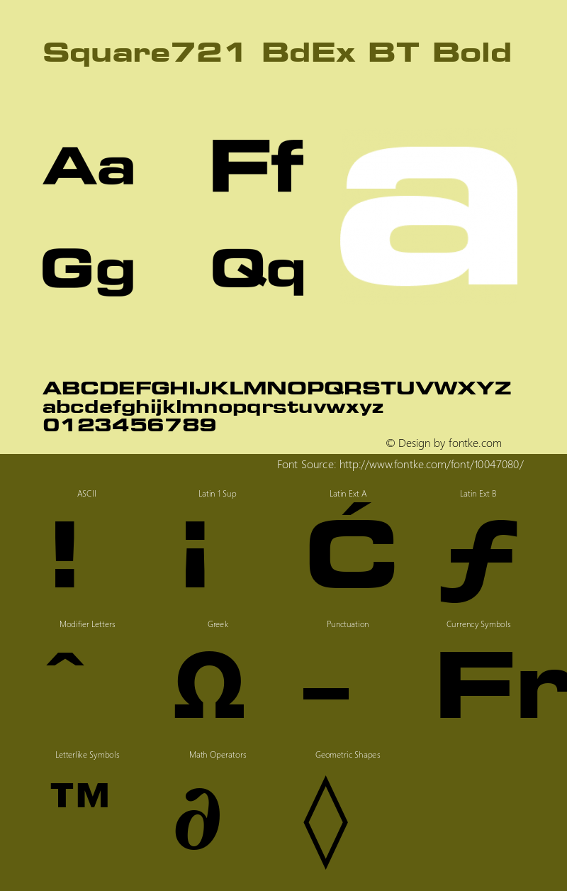 Square721 BdEx BT Bold mfgpctt-v1.54 Tuesday, February 9, 1993 8:19:47 am (EST) Font Sample