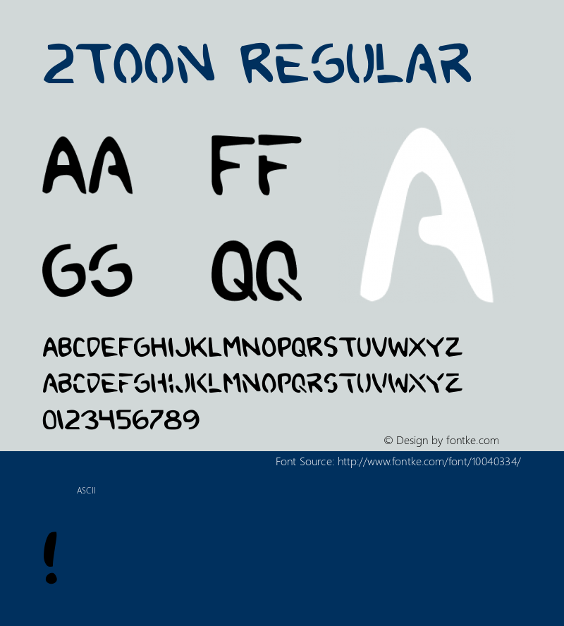 2Toon Regular 1 Font Sample