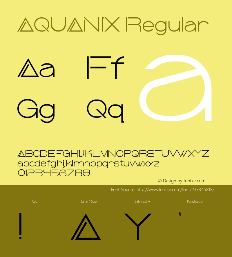 AQUANIX Version 1.002;Fontself Maker 3.5.7图片样张