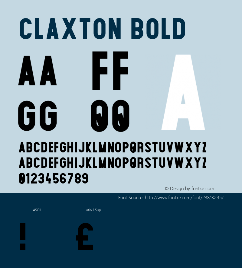 Claxton Bold Version 1.002;Fontself Maker 2.0.4 Font Sample