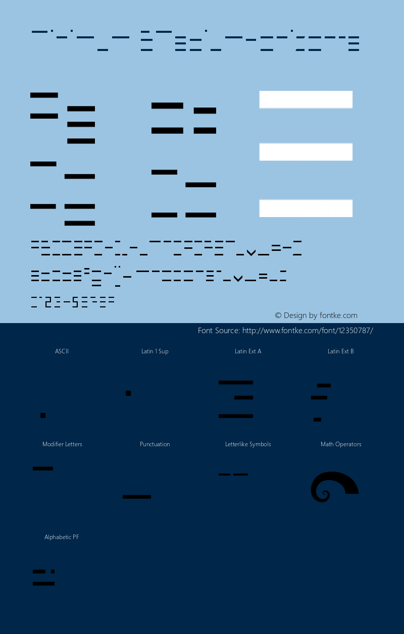 Minimum BMediumHorizontal Version 001.000 Font Sample