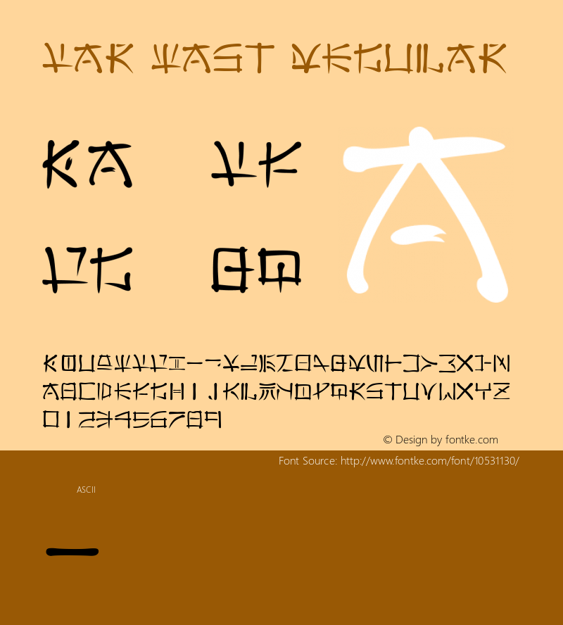 Far East Regular Version 1.01 Font Sample