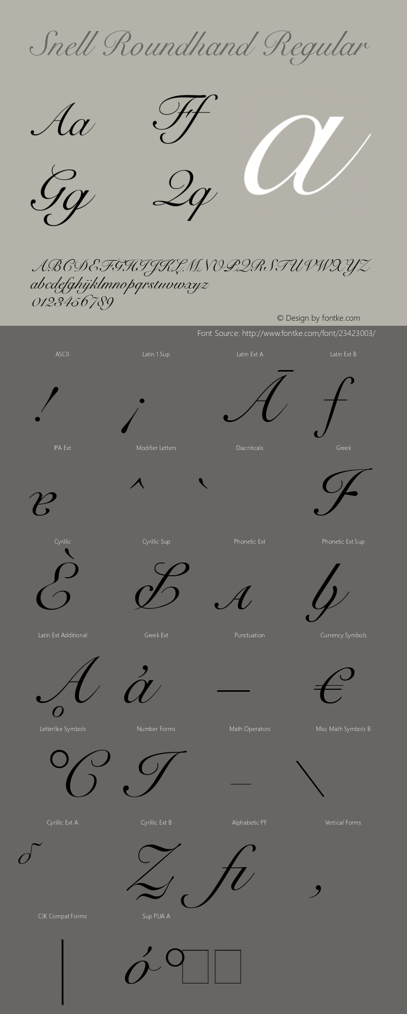 Snell Roundhand 13.0d1e1 Font Sample