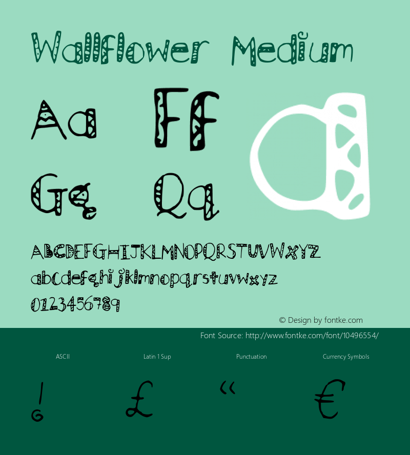 Wallflower Medium Version 001.000 Font Sample