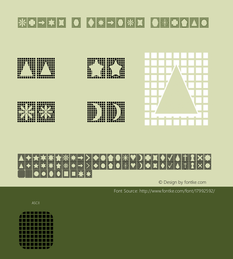 Grids n Things Normal 1.0 - February 2005 - freeware font Font Sample