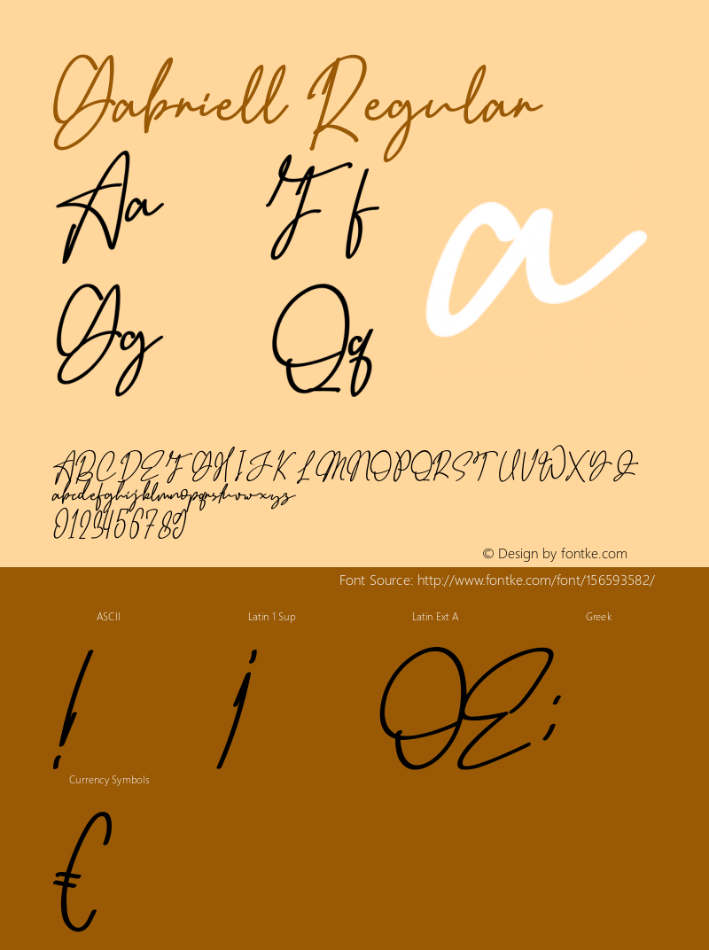 Gabriell Version 1.00;April 25, 2021;FontCreator 11.5.0.2422 64-bit Font Sample