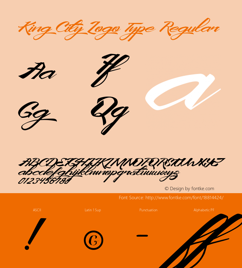 King City Logo Type Regular 1.000 Font Sample