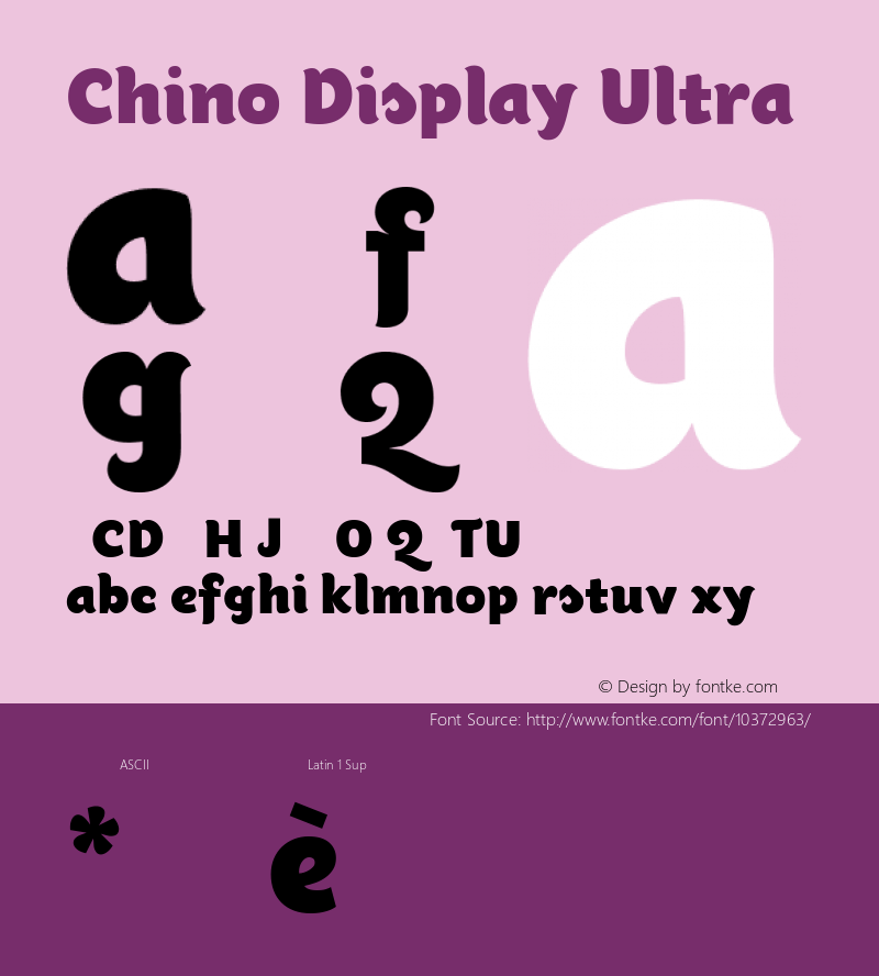 Chino Display Ultra Version 1.000 2007 ketempere release Font Sample