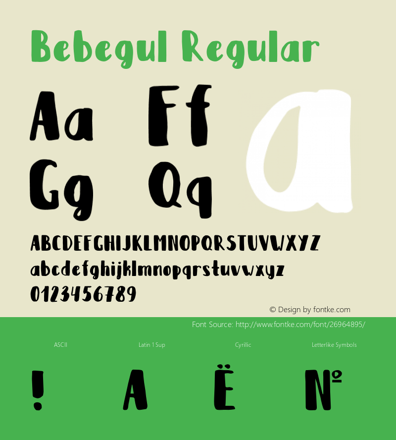 Bebegul Version 1.004;Fontself Maker 2.1.2 Font Sample