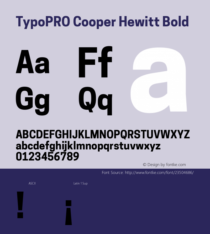 TypoPRO Cooper Hewitt 1.000 Font Sample