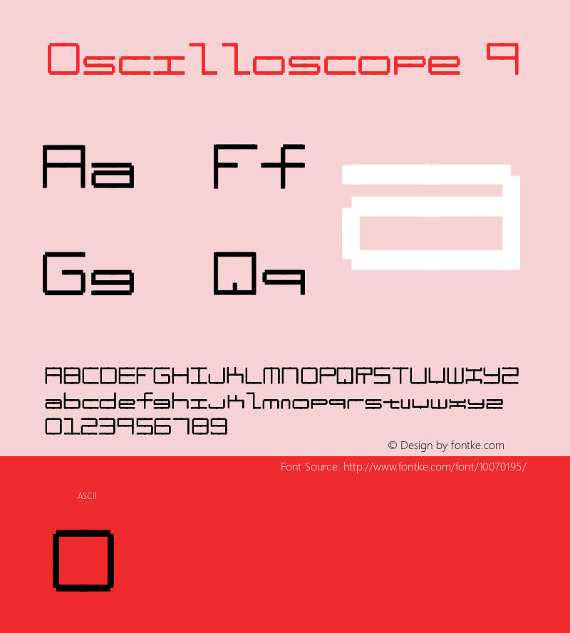 Oscilloscope 4 Macromedia Fontographer 4.1 11/25/97 Font Sample