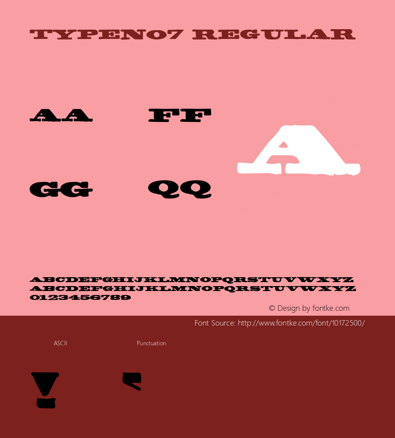TypeNo7 Regular 001.000 Font Sample