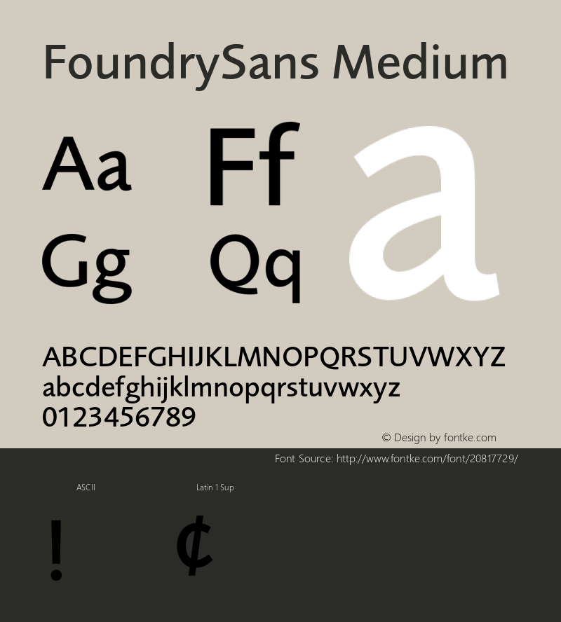 FoundrySans-Medium 001.000 Font Sample
