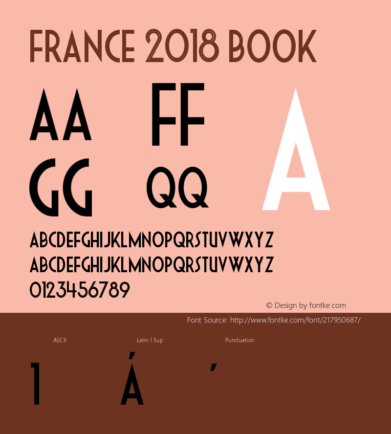 France 2018 www.footballfonts.com图片样张