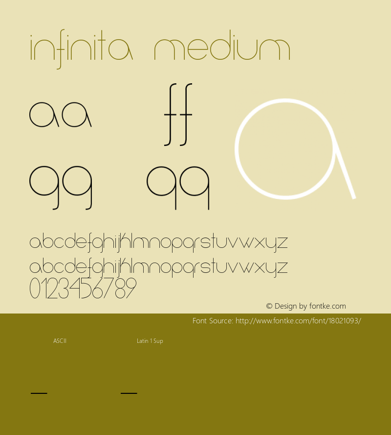 Infinita Medium Version 003.000 Font Sample