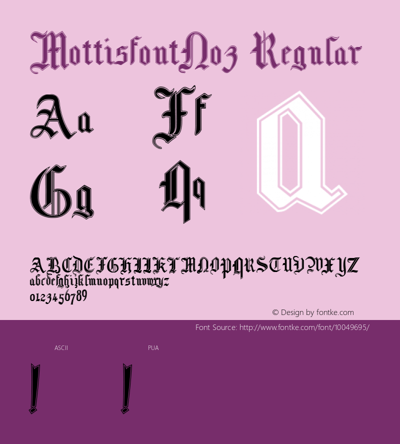 MottisfontNo3 Regular 001.003 Font Sample