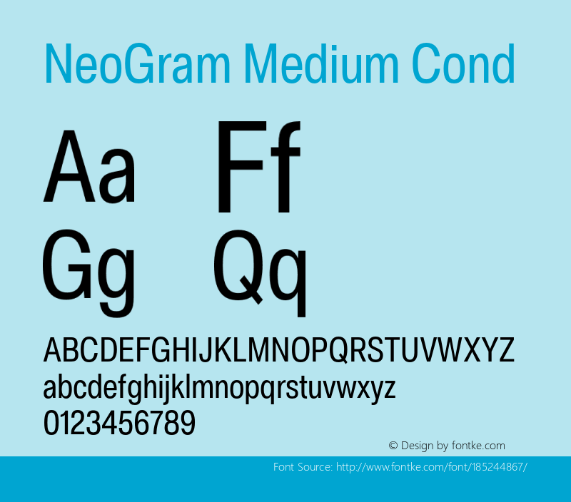 NeoGram Medium Cond Version 2.000 July 2021图片样张