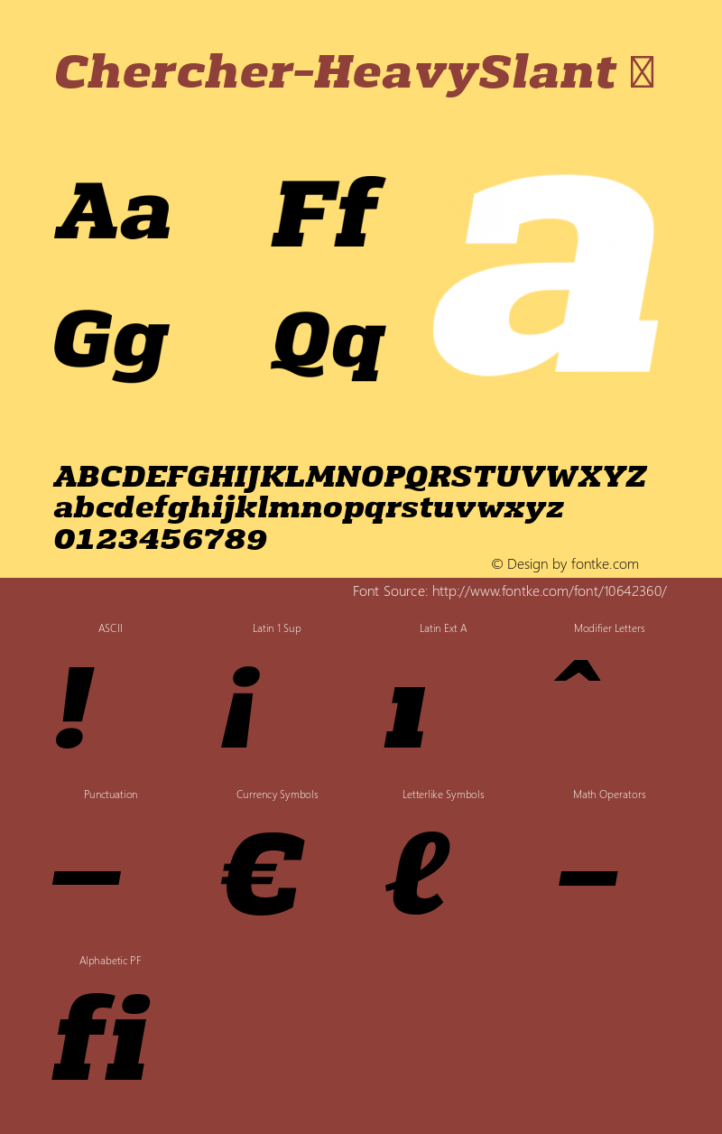 Chercher-HeavySlant ☞ 2014 Version 1.00;com.myfonts.stawix.chercher.heavy-slant.wfkit2.4cqq Font Sample