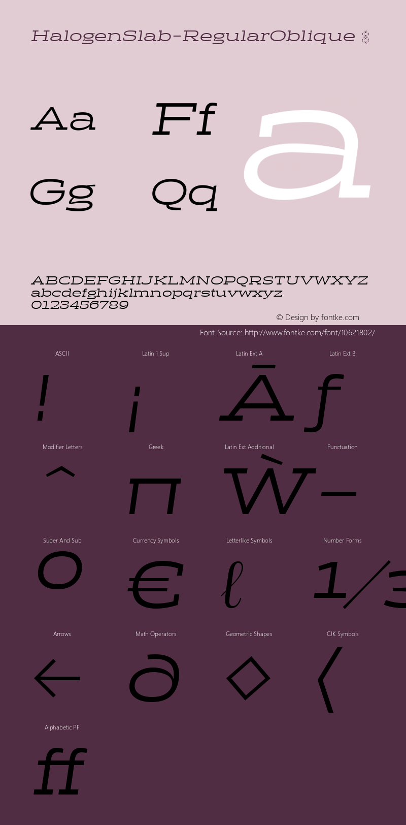 HalogenSlab-RegularOblique ☞ Version 001.000;com.myfonts.positype.halogen-slab.oblique.wfkit2.4gyQ Font Sample