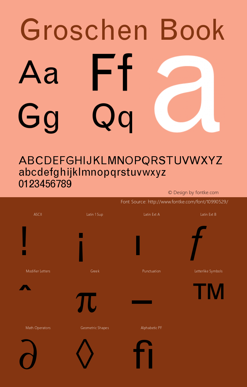 Groschen Book Version 001.000 Font Sample