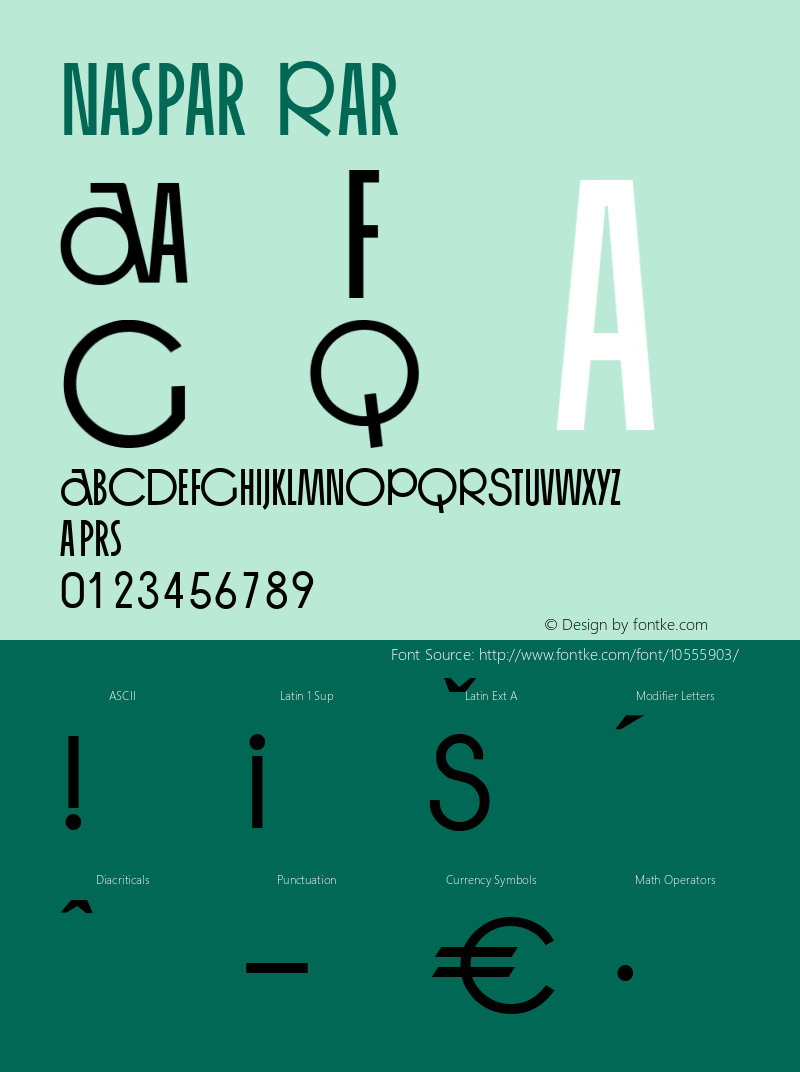 Naspar Regular Brendel            :09.12.1994 Font Sample