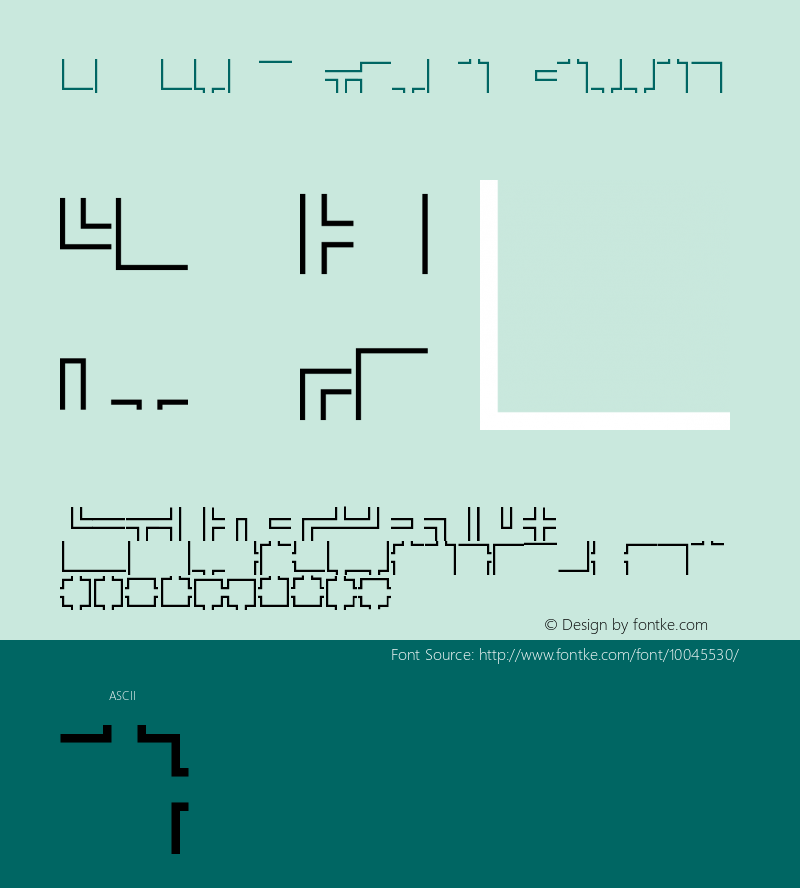 Maze Maker Dungeon Hollow 1.00 Font Sample