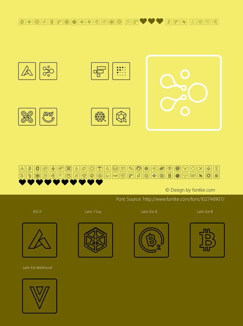 Cryptocurrency No.04 Box Line 1.000 Font Sample