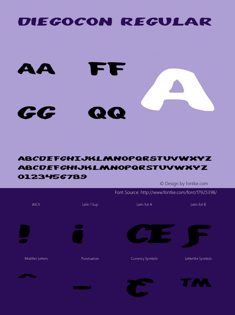 DiegoCon Regular 1 Font Sample